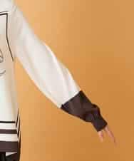 RBFED31360 HIROKO BIS(ヒロコ ビス) 花刺繍フレーム配色デザインプルオーバー ホワイト