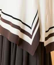 RBFED31360 HIROKO BIS(ヒロコ ビス) 花刺繍フレーム配色デザインプルオーバー ホワイト