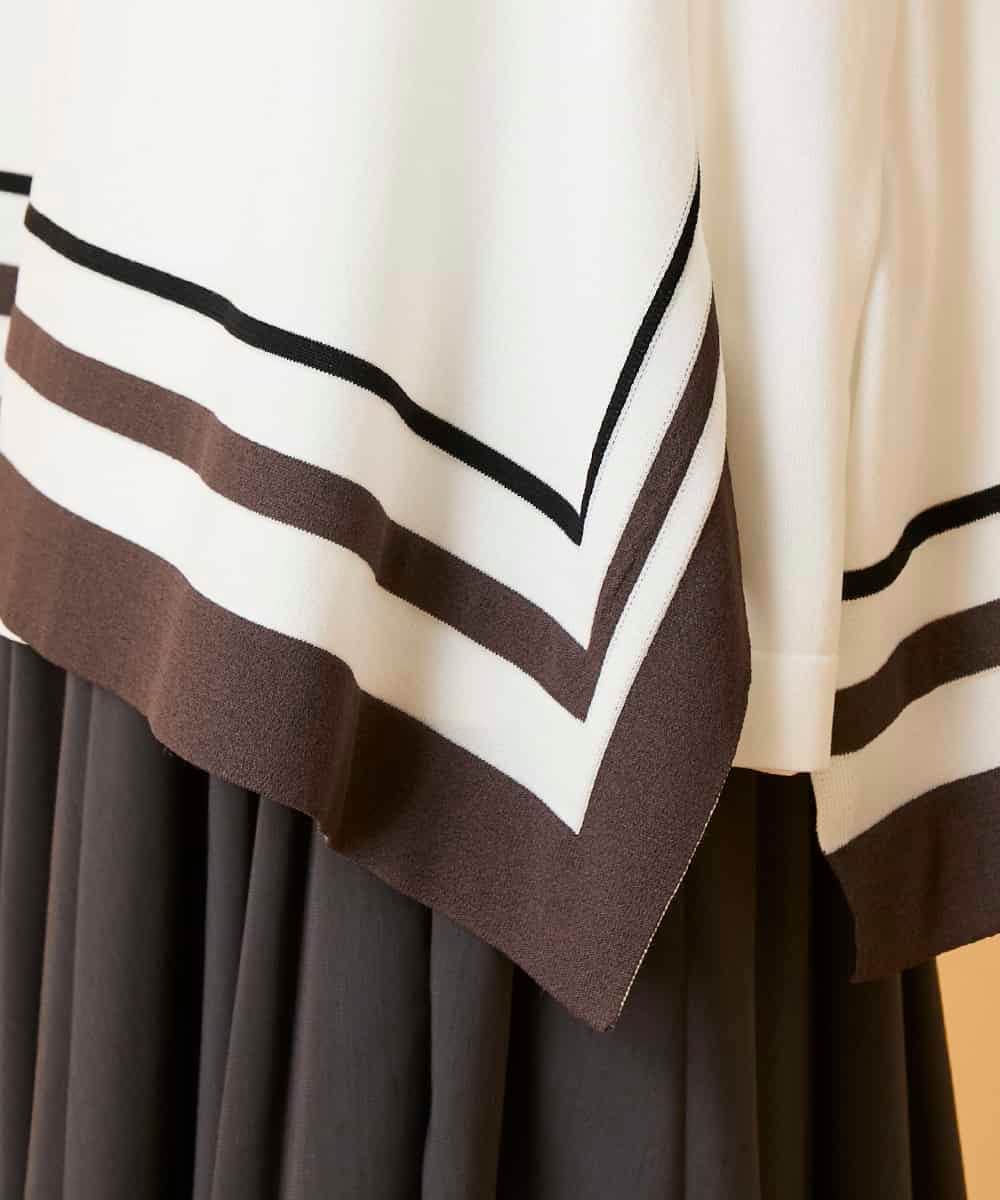 RBFED31360 HIROKO BIS(ヒロコ ビス) 花刺繍フレーム配色デザインプルオーバー ホワイト