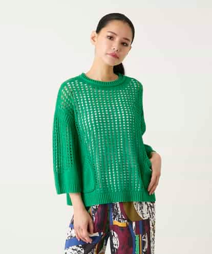 RBFFD41290 HIROKO BIS ざっくりメッシュニットプルオーバー