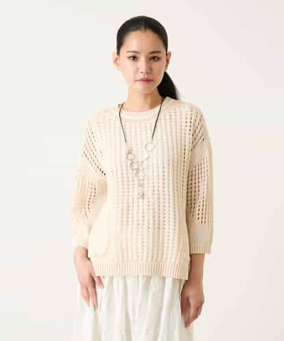 RBFFD41290 HIROKO BIS ざっくりメッシュニットプルオーバー