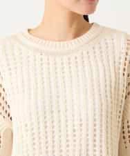 RBFFD41290 HIROKO BIS(ヒロコ ビス) ざっくりメッシュニットプルオーバー アイボリー