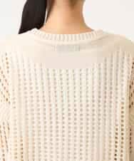 RBFFD41290 HIROKO BIS(ヒロコ ビス) ざっくりメッシュニットプルオーバー アイボリー