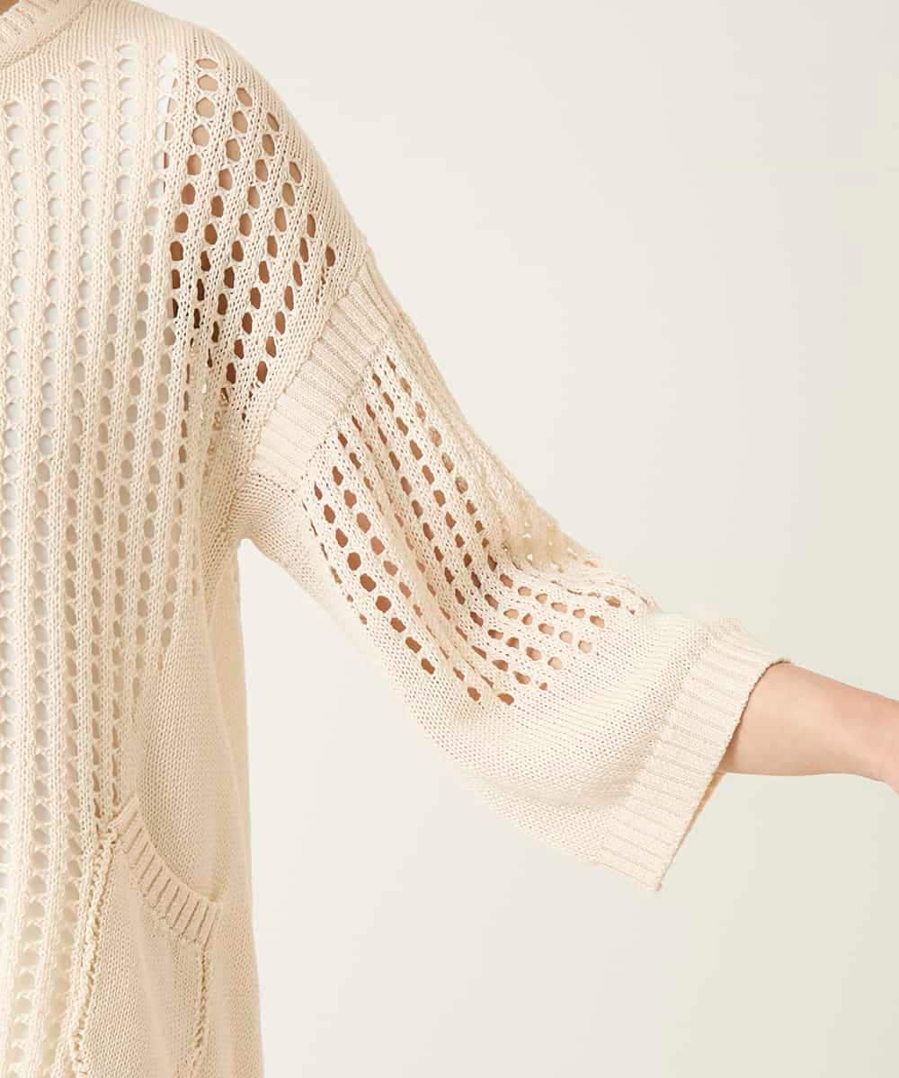 RBFFD41290 HIROKO BIS(ヒロコ ビス) ざっくりメッシュニットプルオーバー アイボリー