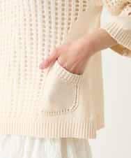 RBFFD41290 HIROKO BIS(ヒロコ ビス) ざっくりメッシュニットプルオーバー アイボリー