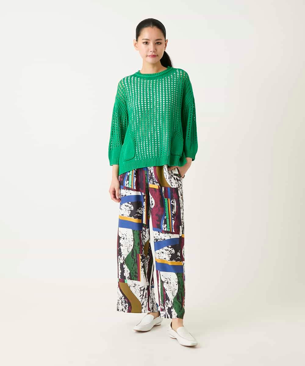 RBFFD41290 HIROKO BIS(ヒロコ ビス) ざっくりメッシュニットプルオーバー アイボリー