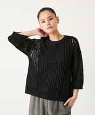 RBFFD41290 HIROKO BIS(ヒロコ ビス) ざっくりメッシュニットプルオーバー アイボリー