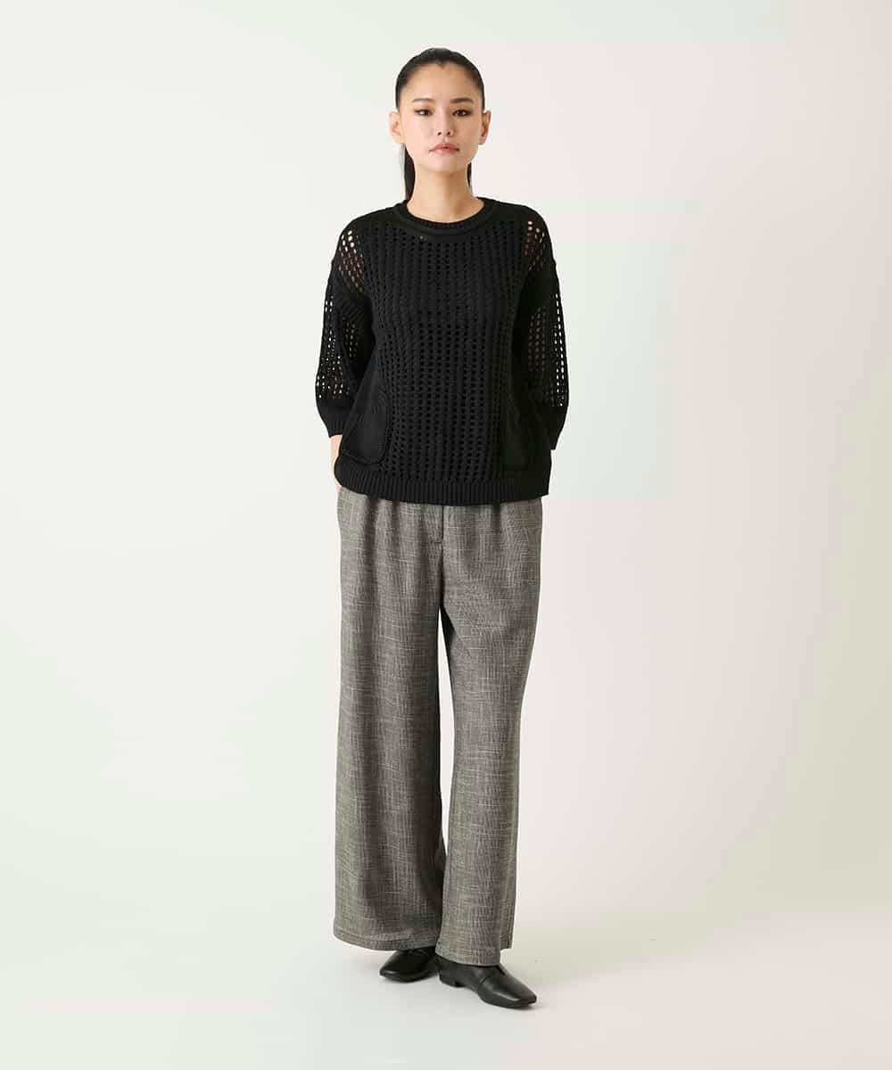 RBFFD41290 HIROKO BIS(ヒロコ ビス) ざっくりメッシュニットプルオーバー アイボリー