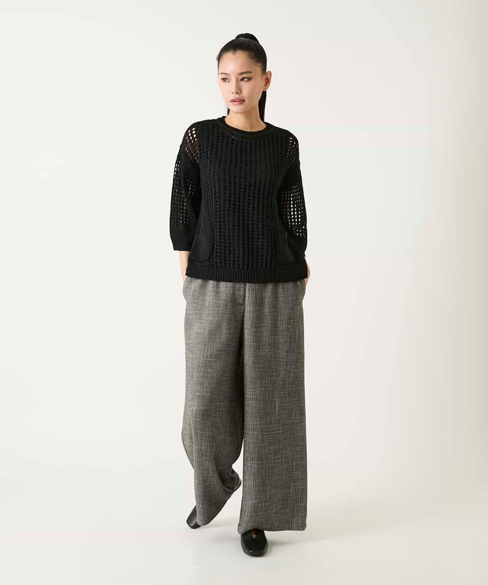 RBFFD41290 HIROKO BIS(ヒロコ ビス) ざっくりメッシュニットプルオーバー アイボリー