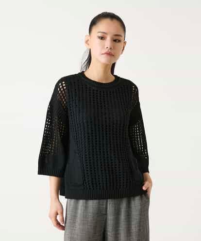 RBFFD41290 HIROKO BIS ざっくりメッシュニットプルオーバー