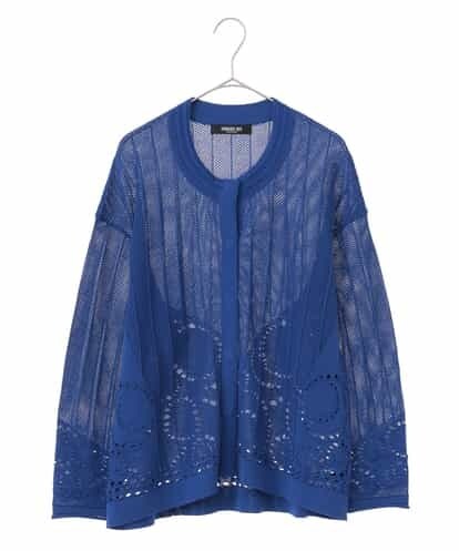 RBFFJ05260 HIROKO BIS 【洗える】アイレットコットンニットカーディガン