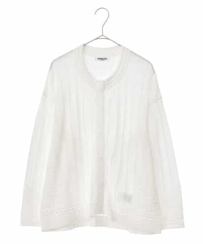 RBFFJ05260 HIROKO BIS 【洗える】アイレットコットンニットカーディガン
