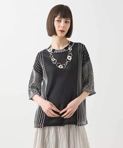 RBFGA41290 HIROKO BIS ペーパーヤーンデザインニットプルオーバー /洗える