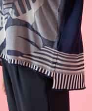 RBFGE51330 HIROKO BIS(ヒロコ ビス) メタリックジャカードエアリーニットプルオーバー ブルー