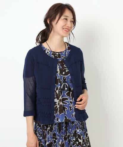RBFGN01230 HIROKO BIS 【洗える】デザインサマーニットカーディガン