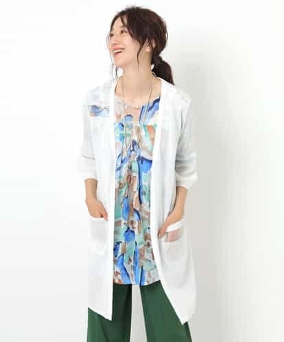 RBFGN02260 HIROKO BIS 【洗える】サマーニットセミロングカーディガン