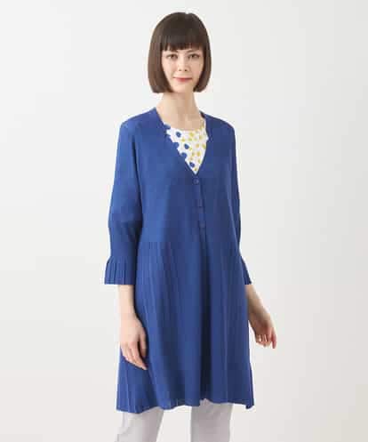 RBFHA70330 HIROKO BIS メタリックヤーンリブニットカーディガン