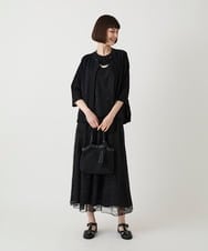 RBFIE80290 HIROKO BIS(ヒロコ ビス) パターン切り替えニットカーディガン /洗える ホワイト