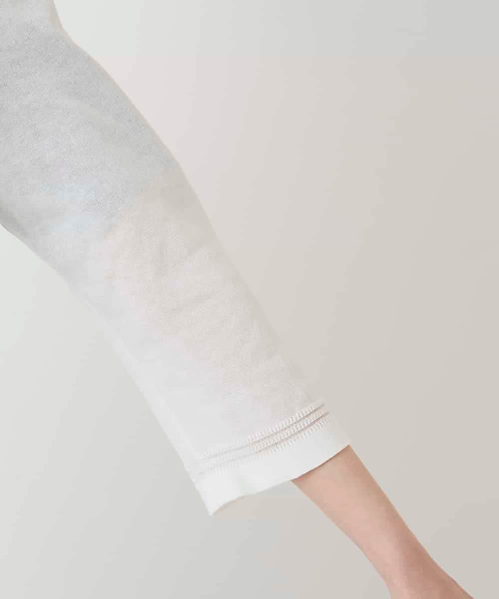 RBFIE80290 HIROKO BIS(ヒロコ ビス) パターン切り替えニットカーディガン ホワイト