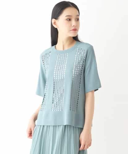RBFIW21360 HIROKO BIS レーシーニットデザインプルオーバー /洗える