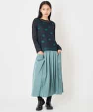 RBFJS02330 HIROKO BIS(ヒロコ ビス) 【洗える】ドット柄シアーニットプルオーバー レッド