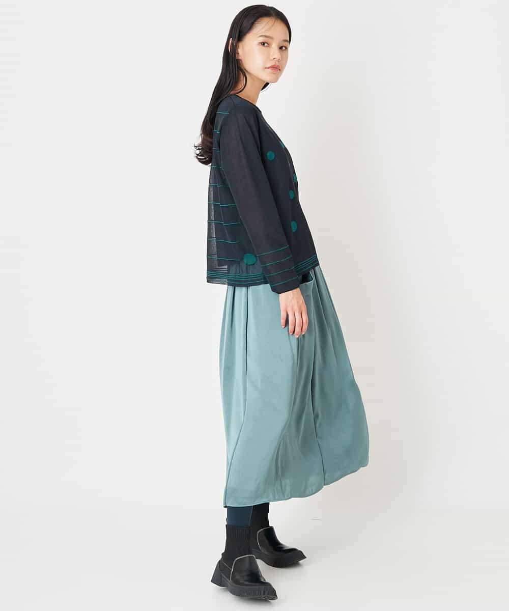RBFJS02330 HIROKO BIS(ヒロコ ビス) 【洗える】ドット柄シアーニットプルオーバー レッド