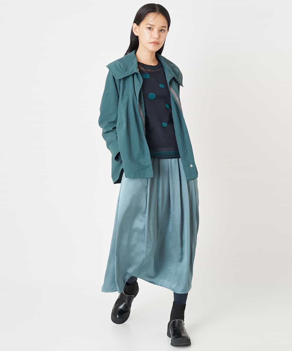 RBFJS02330 HIROKO BIS(ヒロコ ビス) 【洗える】ドット柄シアーニットプルオーバー レッド
