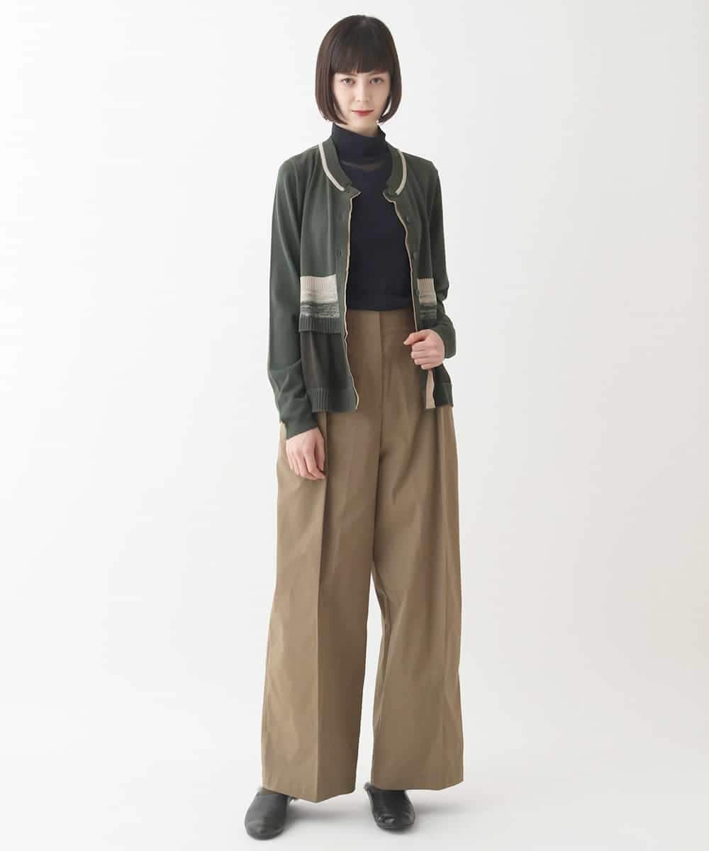 RBFJW01390 HIROKO BIS(ヒロコ ビス) グラデーションジョイントニットカーディガン ベージュ