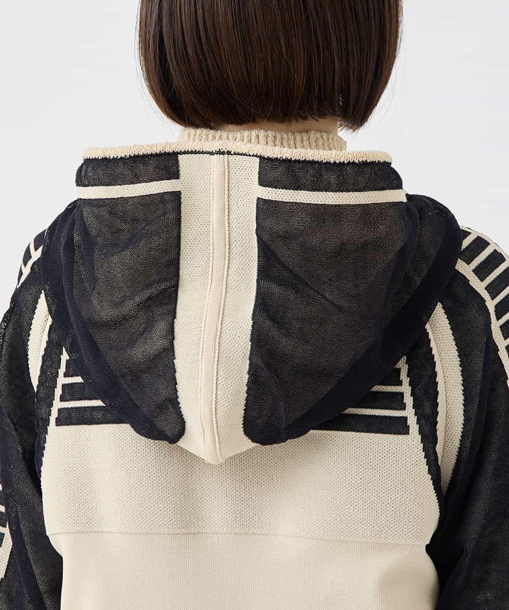 RBFLB01360 HIROKO BIS(ヒロコ ビス) ジャカードニットブルゾン ベージュ