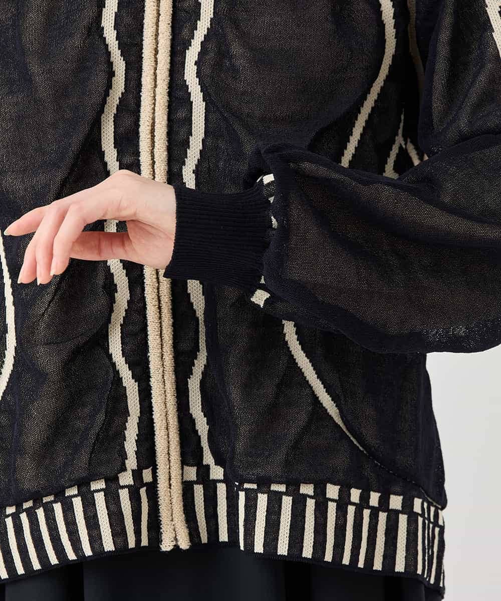 RBFLB01360 HIROKO BIS(ヒロコ ビス) ジャカードニットブルゾン ベージュ
