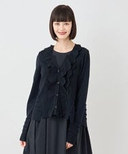 RBFLB25390 HIROKO BIS(ヒロコ ビス) スカラップニットカーディガン ブラック