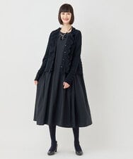 RBFLB25390 HIROKO BIS(ヒロコ ビス) スカラップニットカーディガン ブラック