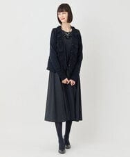 RBFLB25390 HIROKO BIS(ヒロコ ビス) スカラップニットカーディガン ブラック