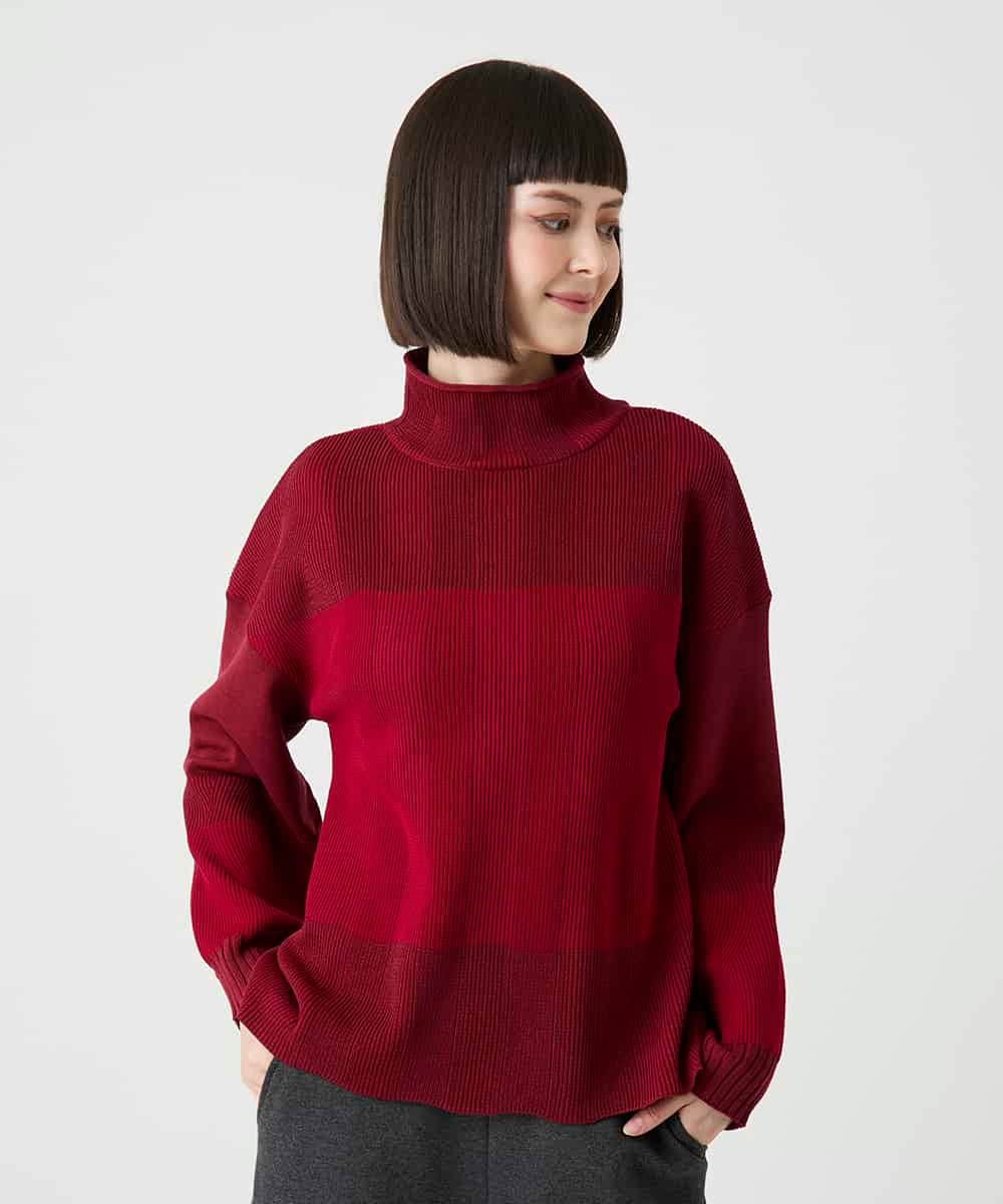 RBFLE21330 HIROKO BIS 切り替え配色デザインニットプルオーバー