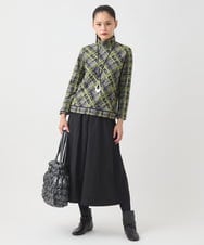 RBGAD32390 HIROKO BIS(ヒロコ ビス) 異素材ジョイントニットスカート ブラック
