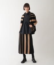 RBGAV01390 HIROKO BIS(ヒロコ ビス) アシンメトリーストライプタイトスカート グリーン