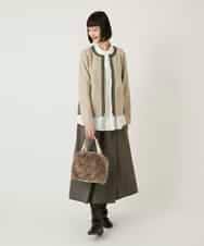 RBHAD28260 HIROKO BIS(ヒロコ ビス) ステッチデザインフレアスカート /洗える ベージュ