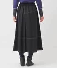 RBHAD28260 HIROKO BIS(ヒロコ ビス) ステッチデザインフレアスカート /洗える ブラック