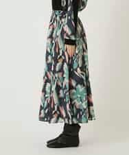 RBHAE37290 HIROKO BIS(ヒロコ ビス) デジタルフラワープリントスカート グリーン