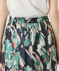 RBHAE37290 HIROKO BIS(ヒロコ ビス) デジタルフラワープリントスカート グリーン
