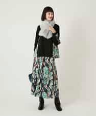 RBHAE37290 HIROKO BIS(ヒロコ ビス) デジタルフラワープリントスカート グリーン