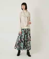 RBHAE37290 HIROKO BIS(ヒロコ ビス) デジタルフラワープリントスカート グリーン