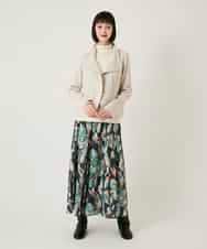RBHAE37290 HIROKO BIS(ヒロコ ビス) デジタルフラワープリントスカート グリーン