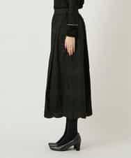 RBHAF50390 HIROKO BIS(ヒロコ ビス) 【先行予約】モチーフレースデザインスカート ブラック