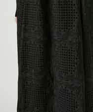 RBHAF50390 HIROKO BIS(ヒロコ ビス) 【先行予約】モチーフレースデザインスカート ブラック