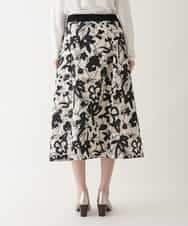 RBHAV45330 HIROKO BIS(ヒロコ ビス) 【洗える】フクレジャカードフラワープリントスカート ベージュ