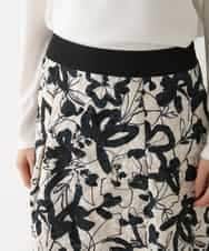 RBHAV45330 HIROKO BIS(ヒロコ ビス) 【洗える】フクレジャカードフラワープリントスカート ベージュ