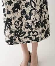 RBHAV45330 HIROKO BIS(ヒロコ ビス) 【洗える】フクレジャカードフラワープリントスカート ベージュ