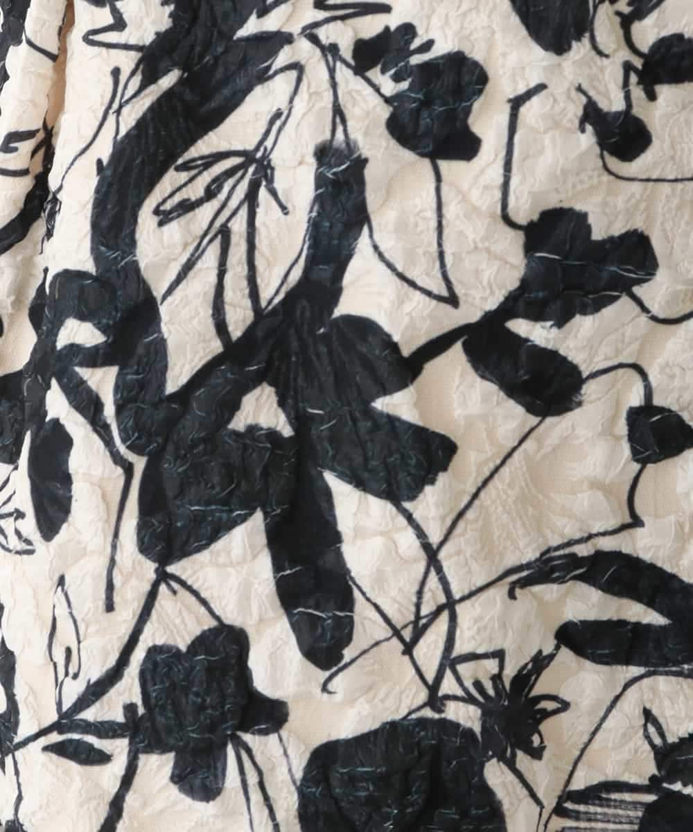 RBHAV45330 HIROKO BIS(ヒロコ ビス) 【洗える】フクレジャカードフラワープリントスカート ベージュ