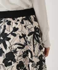 RBHAV45330 HIROKO BIS(ヒロコ ビス) 【洗える】フクレジャカードフラワープリントスカート ベージュ